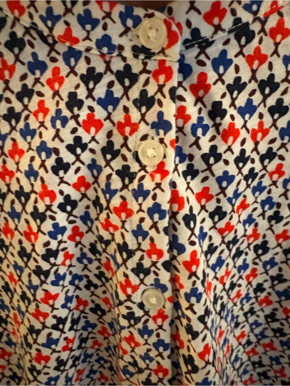 Boden Patterned Button-Front Blouse - Picture 3 of 16